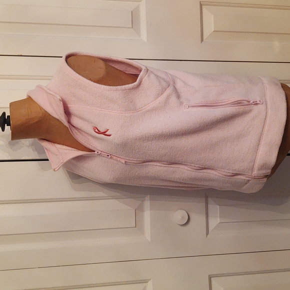 Columbia pink breast cancer-awareness fleece vest - Picture 2 of 9
